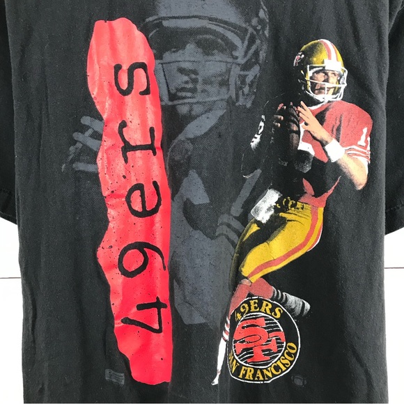 Vintage 1990s Joe Montana San Francisco 49ers Salem T-Shirt - Picture 2 of 5